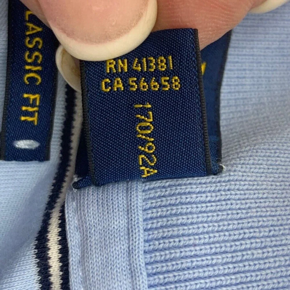 Polo Ralph Lauren Men's SS Pullover‎ Golf Polo Shirt Blue/Black Stripe S